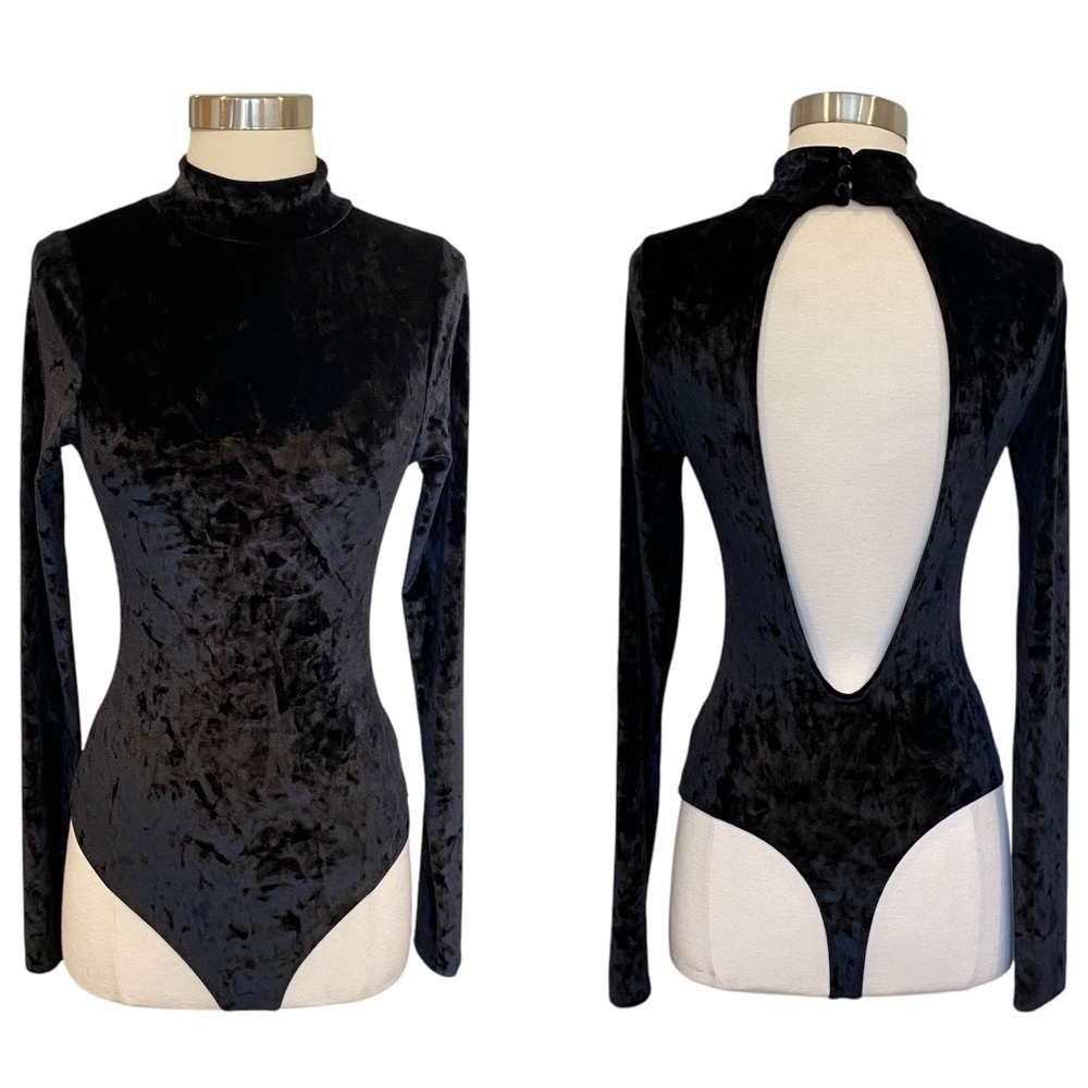Black Velvet Backless Bodysuit By Joes Taylor Hill Collaboration